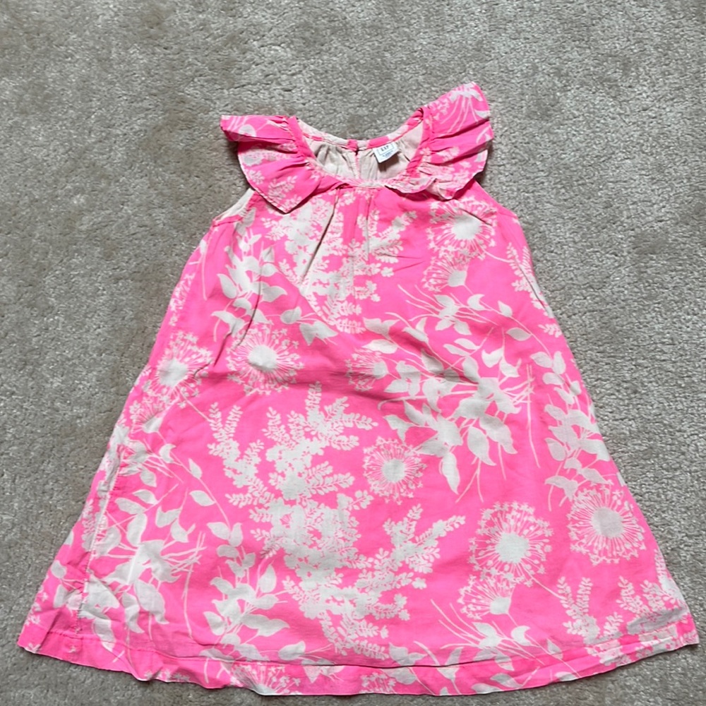 Baby Gap floral pink and cream color dress, Size 4 toddler, good condition
